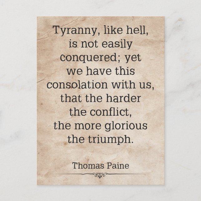 Thomas Paine #1 Postcard (Front)