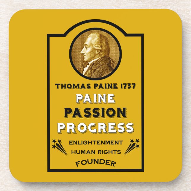 Thomas Paine Beverage Coaster (Front)
