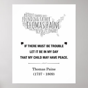 Thomas Paine Liberty Quote Poster