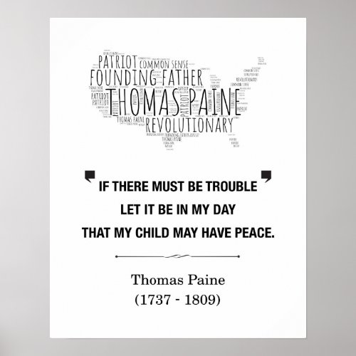 Thomas Paine Liberty Quote Poster