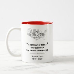 Thomas Paine Liberty Quote Two-Tone Coffee Mug