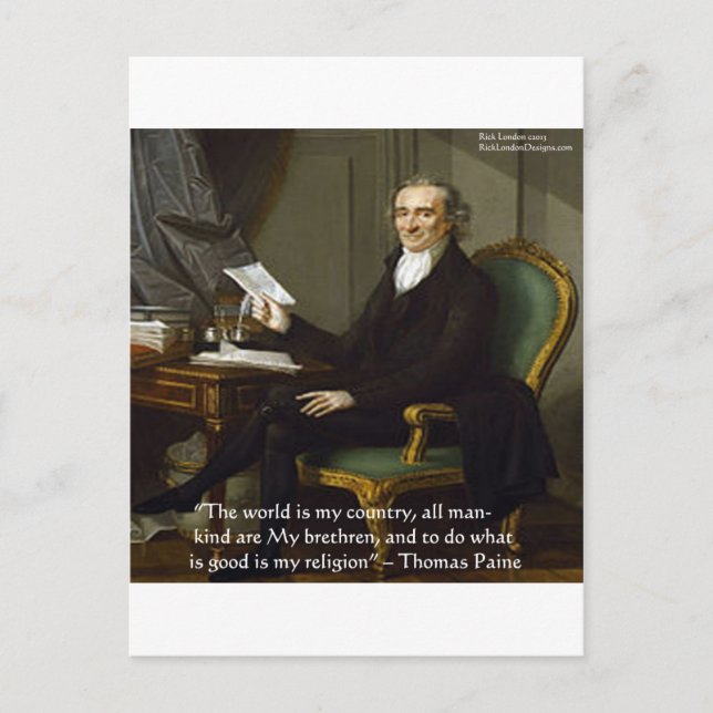Thomas Paine "My Brethren" Quote Gifts & Cards (Front)