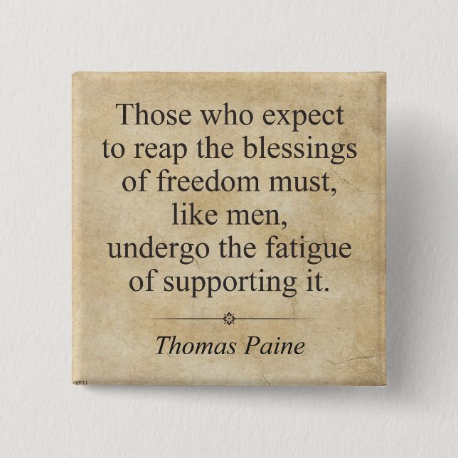 Thomas Paine Pinback Button (Front)