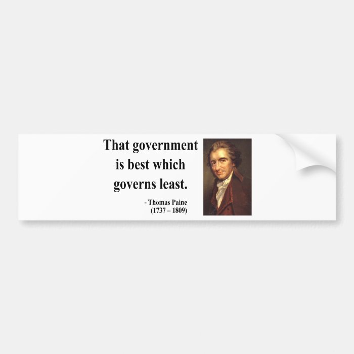 Thomas Paine Quote 1b Bumper Stickers