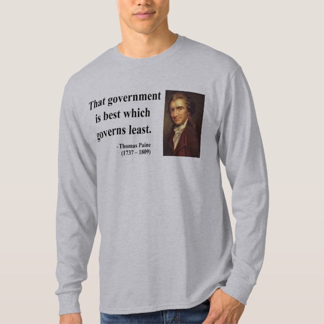 Thomas Paine Quote 1b T-Shirt (Front)