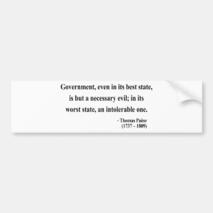 Thomas Paine Quote 2a Bumper Sticker
