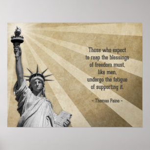 Thomas Paine Quote Poster