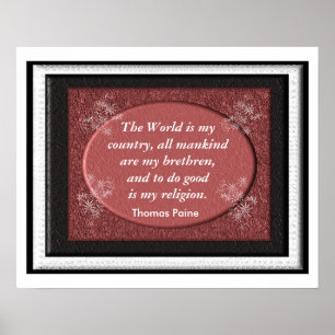 Thomas Paine - Quote Poster