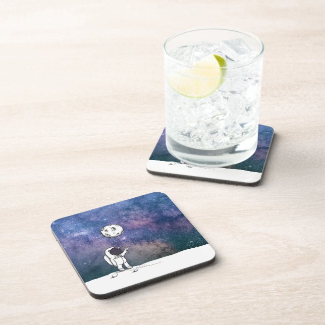 Thomas Paine with red MAGA Hat Beverage Coaster (Right Side)