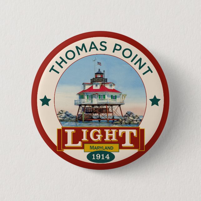 Thomas Point Lighthouse Button (Front)