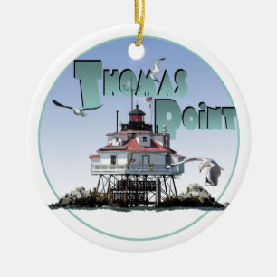 Thomas Point Lighthouse Ceramic Ornament