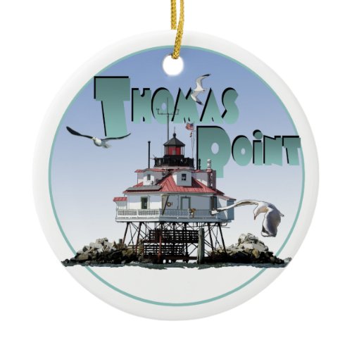 Thomas Point Lighthouse Ceramic Ornament