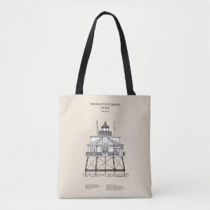 Thomas Point Shoal Lighthouse - Maryland - SBD Tote Bag