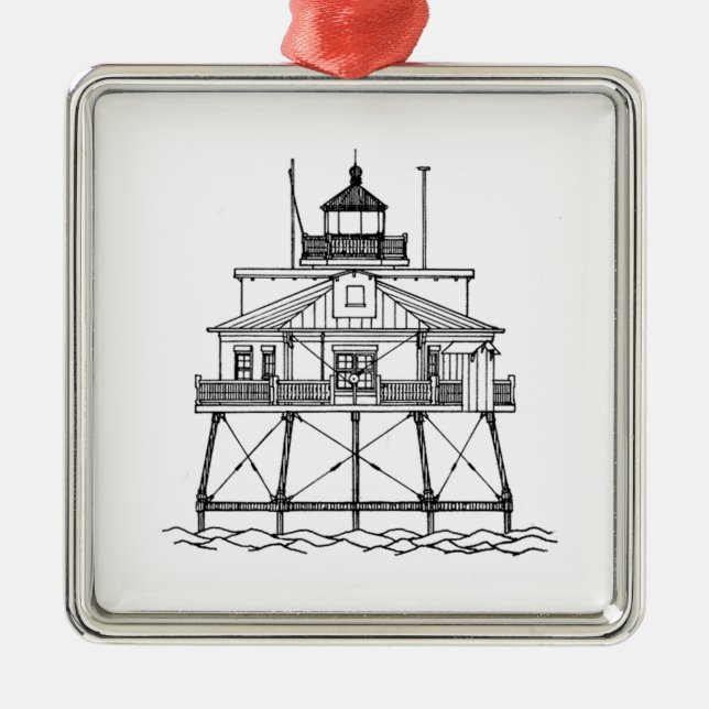 Thomas Point Shoal Lighthouse Metal Ornament (Front)