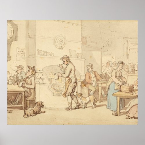 Thomas Rowlandson _ Interior of an Inn Poster