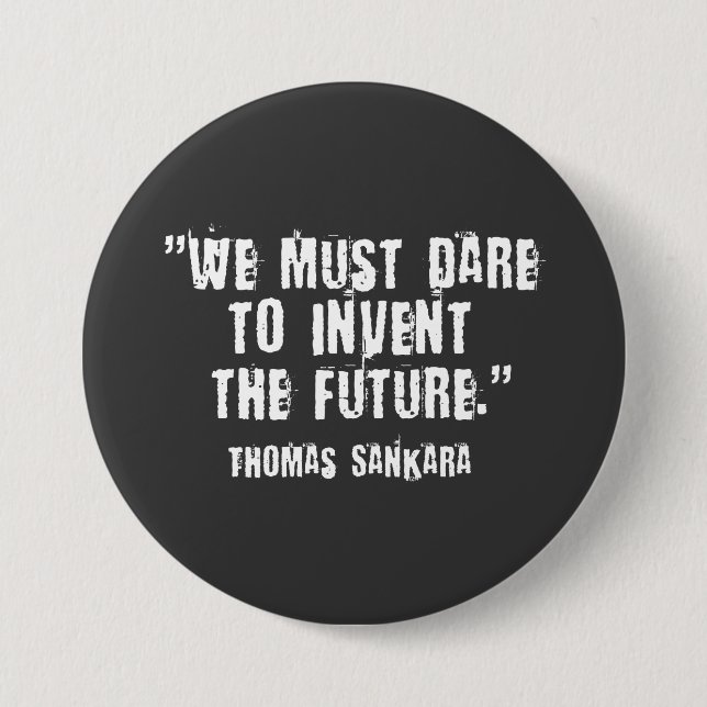 Thomas Sankara Black/White Button (Front)