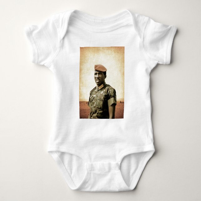 Thomas Sankara - Burkina Faso - African President Baby Bodysuit (Front)