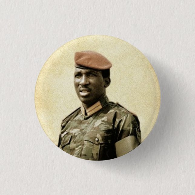 Thomas Sankara - Burkina Faso - African President Button (Front)