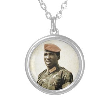 Thomas Sankara - Burkina Faso - African President Silver Plated Necklace by ZazzleArt2015 at Zazzle