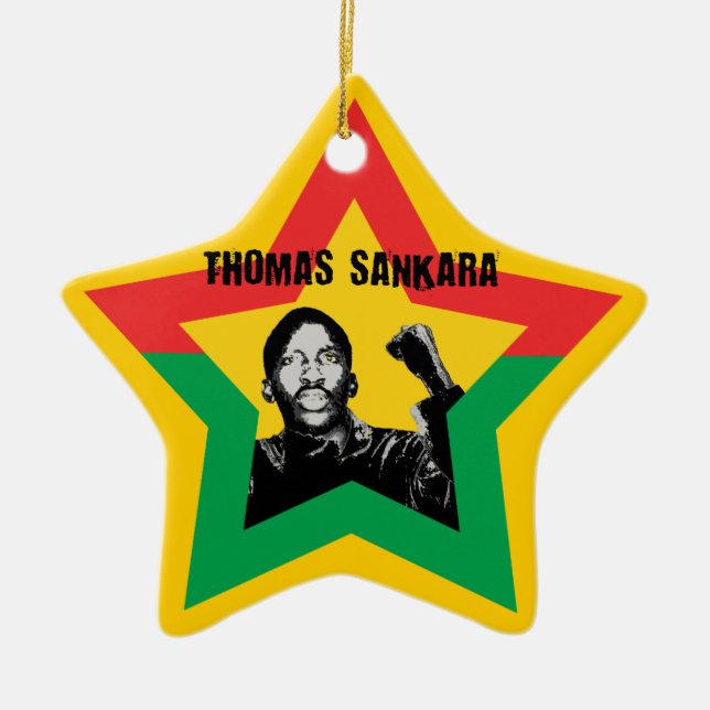 Thomas Sankara Burkina Fasso Star Xmas Ornament (Front)