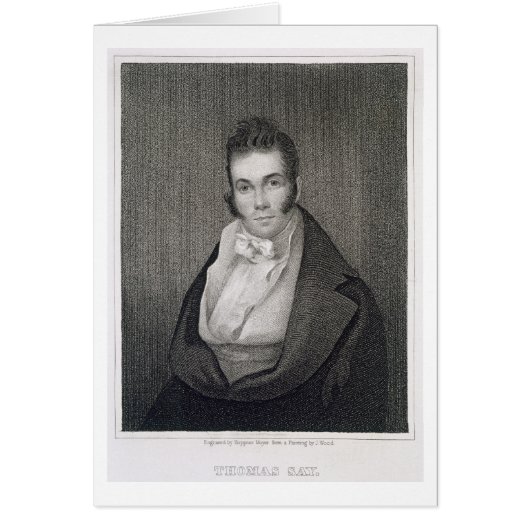 Thomas Say (1787-1834), engraved by Henry Hoppner Cards (Front)