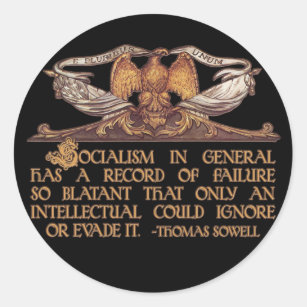 Thomas Sowell Quote on Socialism Classic Round Sticker