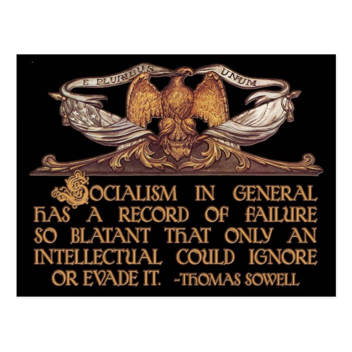 Thomas Sowell Quote on Socialism Post Card