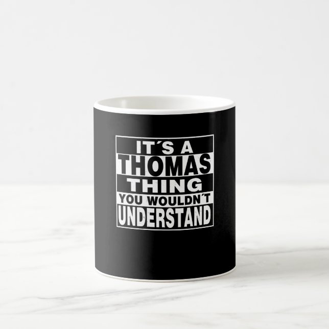 THOMAS Surname Personalized Gift Coffee Mug (Center)