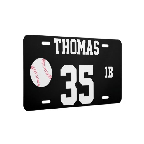 Thomas Template 35 Baseball Novelty License Plate