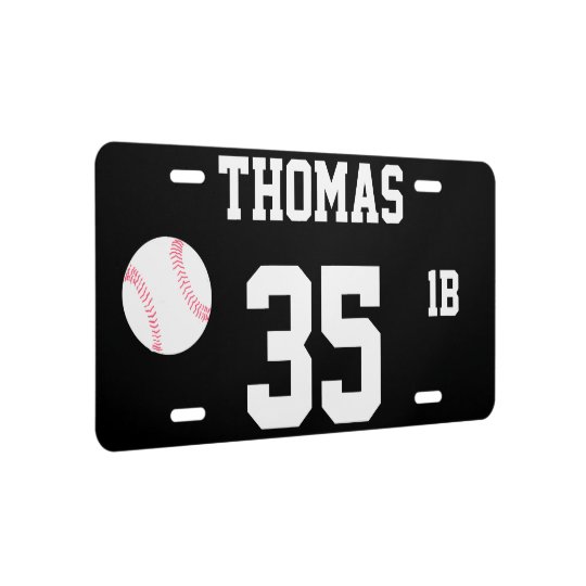 thomas template 35 baseball novelty license plate zazzle com