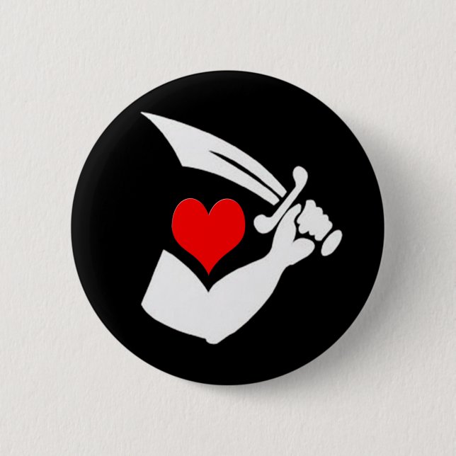 Thomas-Tew-Hearts Pinback Button (Front)