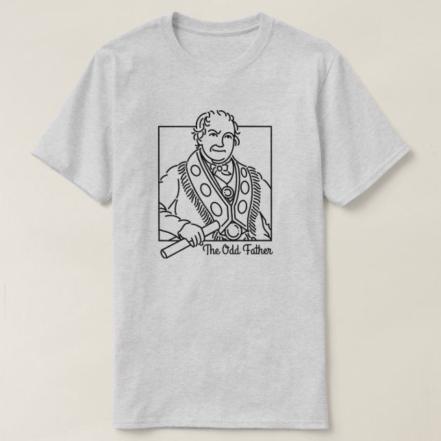 Thomas Wildey "The Odd Father" Monoline Design T-Shirt (Design Front)
