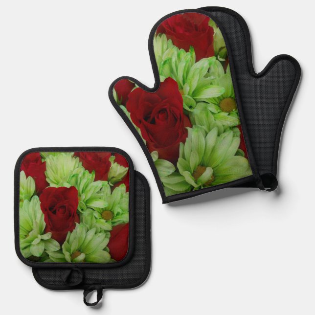 Thomasse Oven Mitt & Pot Holder Set (Front/Back)