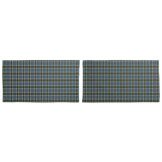 Thompson Blue Original Scottish Tartan  Pillow Case (Front-Set)