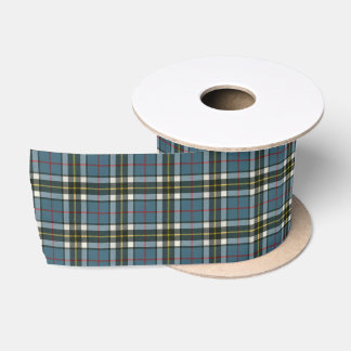 Thompson Blue Scottish Tartan Satin Ribbon