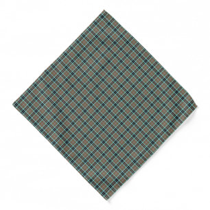 Thompson Clan Hunting Light Brown and Blue Tartan Bandana