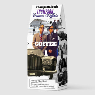 THOMPSON CROWN Coffee, 12oz Bag, Dark Roast, Flath Roasted Coffee