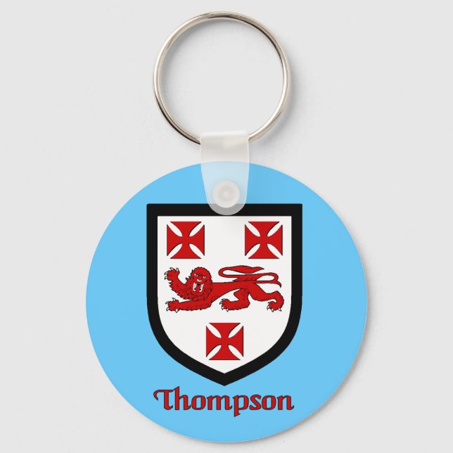 Thompson Faimly Shield Keychain (Front)