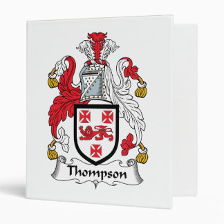 Thompson Family Crest 3 Ring Binder