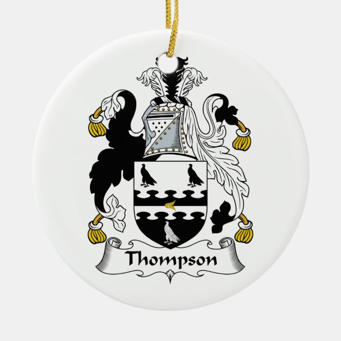 Thompson Family Crest Christmas Ornament