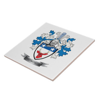 Thompson Family Crest Coat of Arms Ceramic Tile