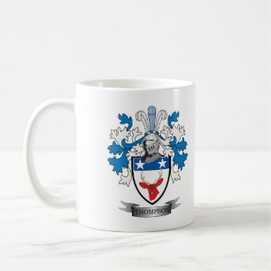 Thompson Family Crest Coat of Arms Coffee Mug