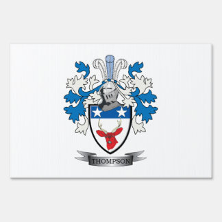 Thompson Family Crest Coat of Arms Yard Sign