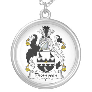 Thompson Family Crest Silver Plated Necklace
