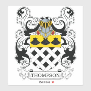 Thompson Family Crest Sticker