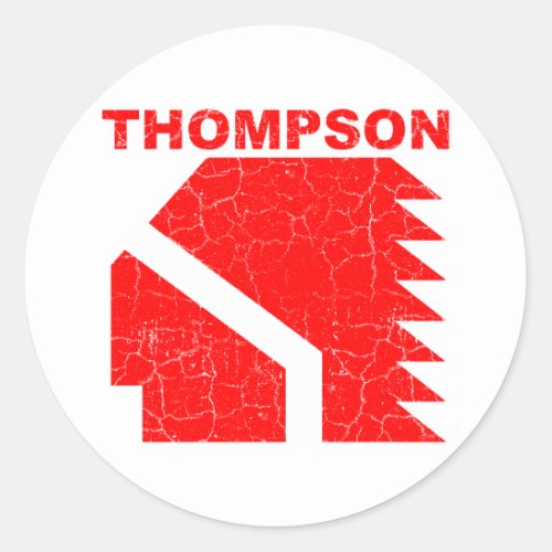 Thompson High School Warriors Classic Round Sticker