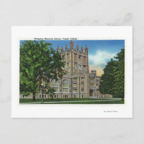 Thompson Memorial Library Vassar College Postcard