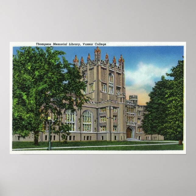 Thompson Memorial Library, Vassar College Poster (Front)