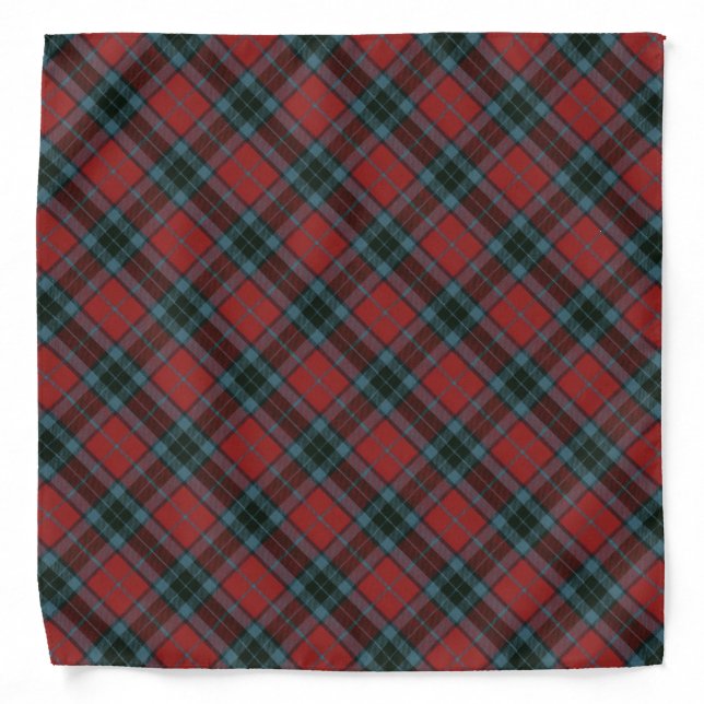 Thompson Red Modern Scottish Clan Tartan Bandana (Front)