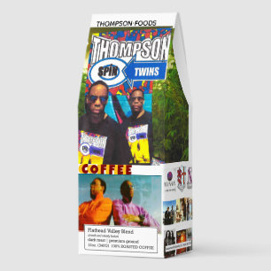 THOMPSON TWINS.Coffee, 12oz Bag, Dark Roast, Flath Roasted Coffee